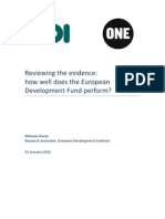 Reviewing the Evidence - How Well Does the European Development Fund Perform
