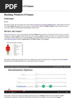 Hacking Windows 8 Games - JustinAngel