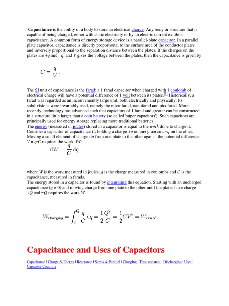 Understanding Capacitor Capacity | PDF | Capacitance | Capacitor