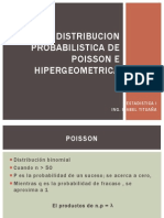 Distribucion Probabilistica de Poisson e Hipergeometrica