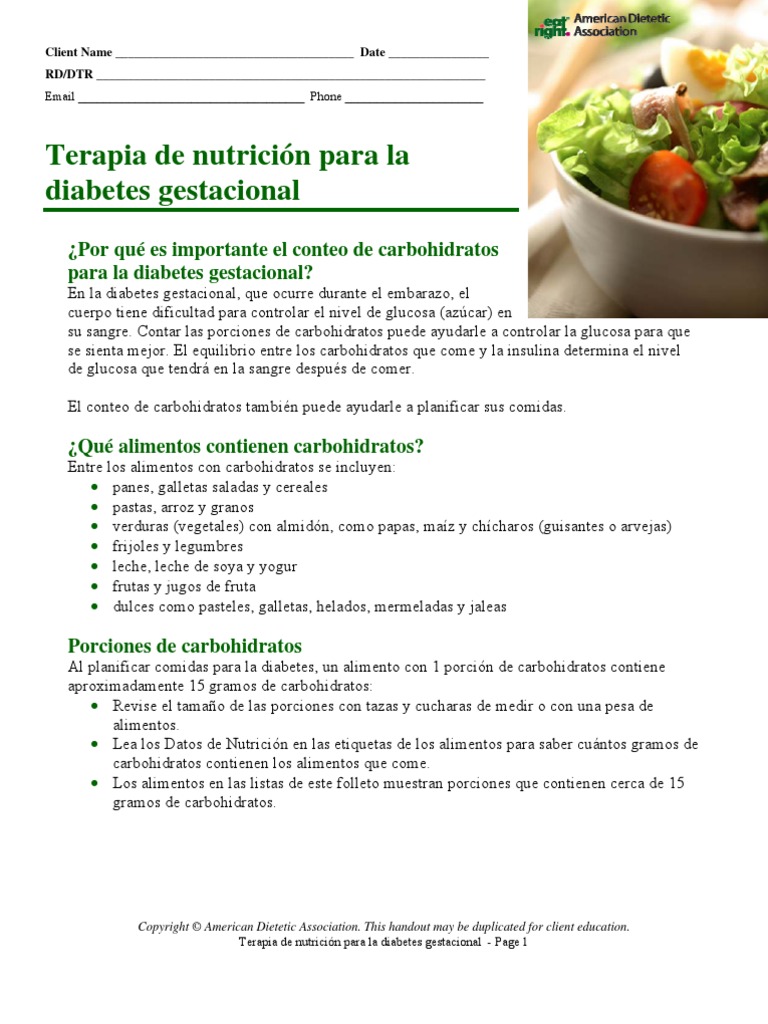 Gestational Diabetes Spanish