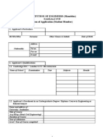 MIE Admission Application 2025 Form | PDF