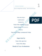 Calcutta University B.com project report on the role of capital markets