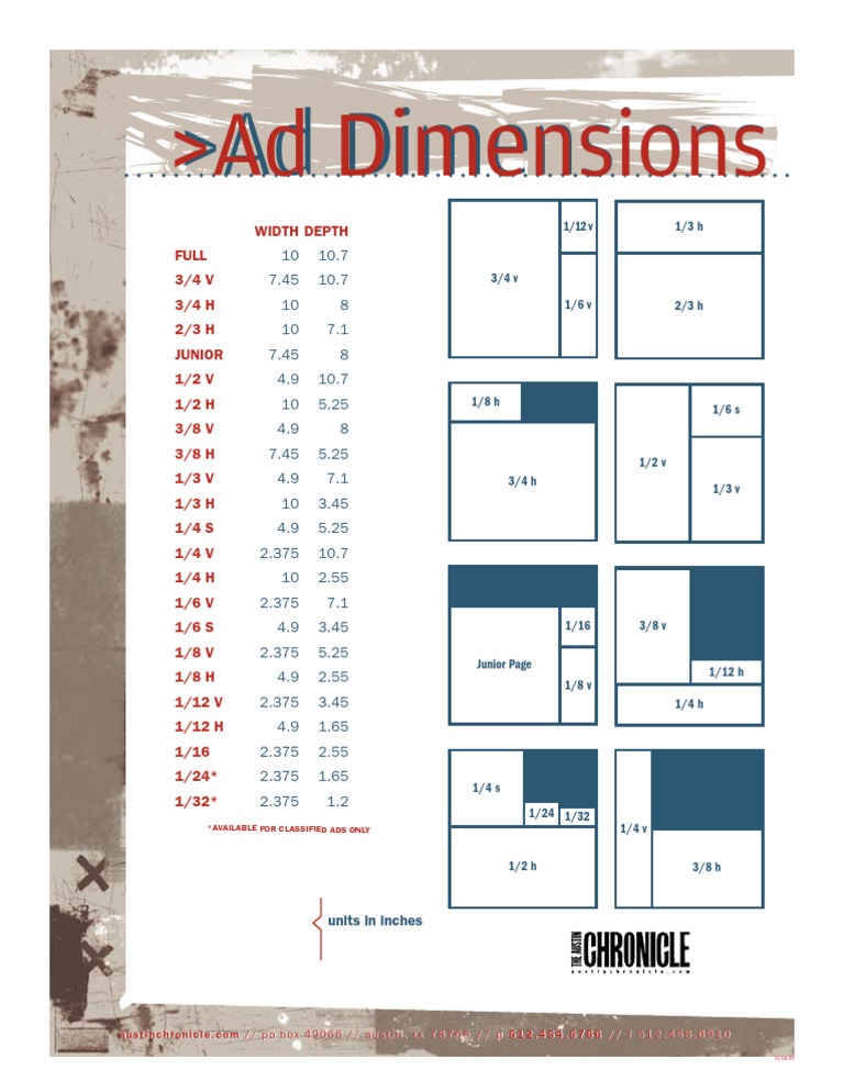 Ad Sizes for Austin Chronicle | PDF | Technology & Engineering