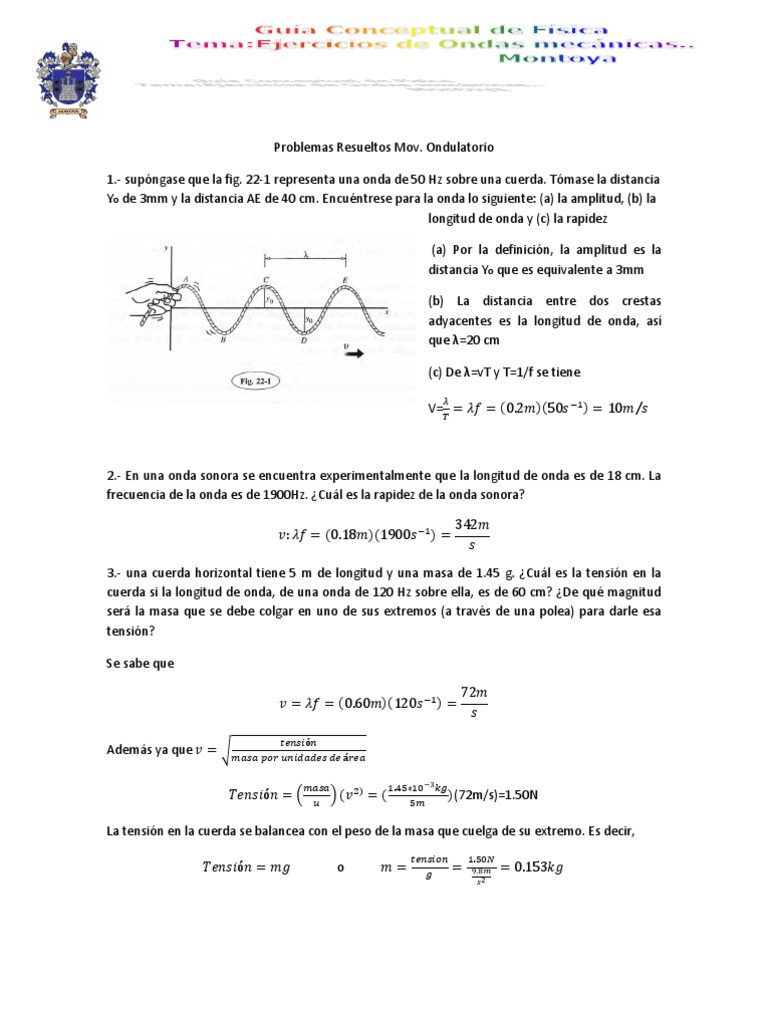 Movimiento Ondulatorio Olas Frecuencia