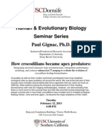 Human & Evolutionary Biology Seminar Series Paul Gignac, PH.D