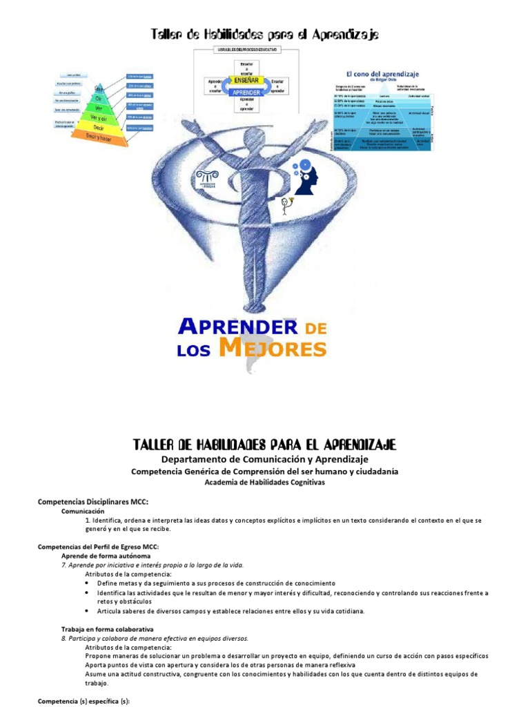 1 Taller de Habilidades Para El Aprendizaje Rúbrica