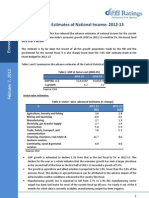 Advance Estimates of National Income 2012-13