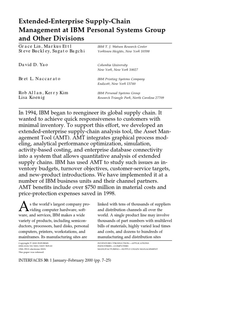 Extended Enterprise Supply Chain | PDF | Supply Chain | Supply Chain ...