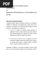 Download Recruitment Factors at Bank by Akshay PArakh SN12460528 doc pdf