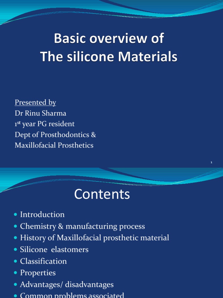 Silicone in Maxillofacial Prosthetics | PDF | Silicon | Silicone