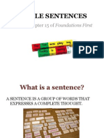 Simple Sentences: From Chapter 15 of Foundations First