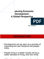 Introducing Economic Development: A Global Perspective: Date: 10/09/2012