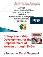 Entrepreneurship For The Women Through