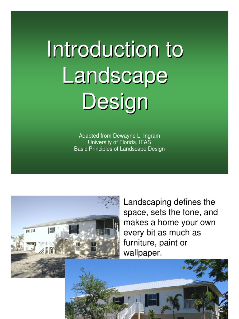 Introduction To Landscape Design PDF Gardens Nature