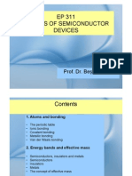 EP 311 Physics of Semiconductor Devices: Prof. Dr. Beşire Gönül