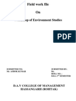 Field work report on environment studies