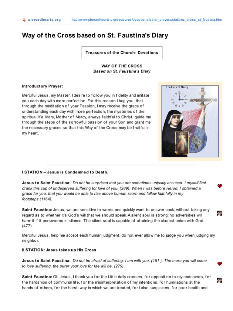 Way of The Cross Based On St. Faustina's Diary PDF