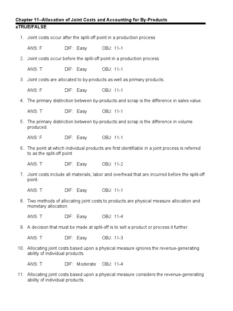 TB Raiborn - Allocation of Joint Costs and Accounting for by-Products |  Pound Sterling | Cost