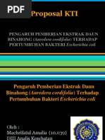 Proposal KTI Bakteriologi