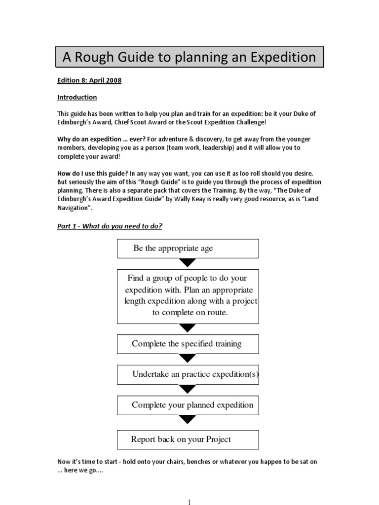 Expedition Planning Guide for DofE | PDF | Foreign Language Studies ...