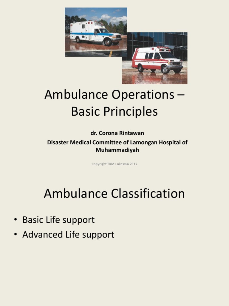 Ambulance Operations | PDF | Ambulance | Traffic