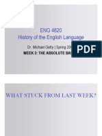 ENG 4820 History of The English Language: Dr. Michael Getty - Spring 2009