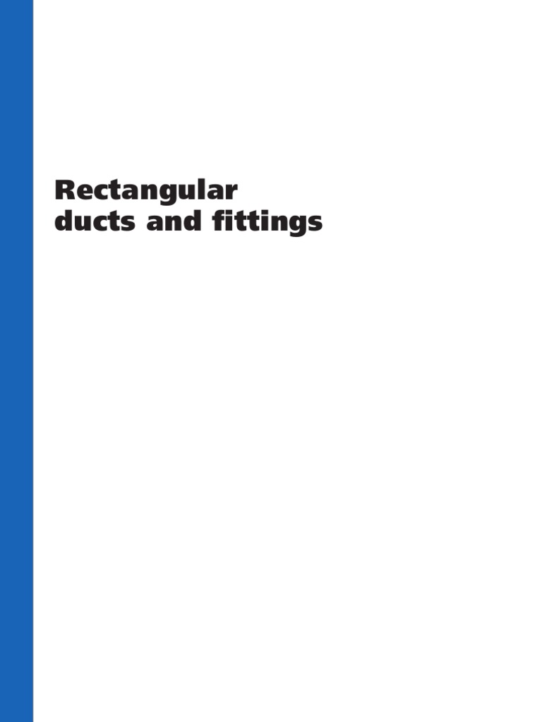 Rectangular Ducts and Fittings | PDF | Duct (Flow) | Sheet Metal