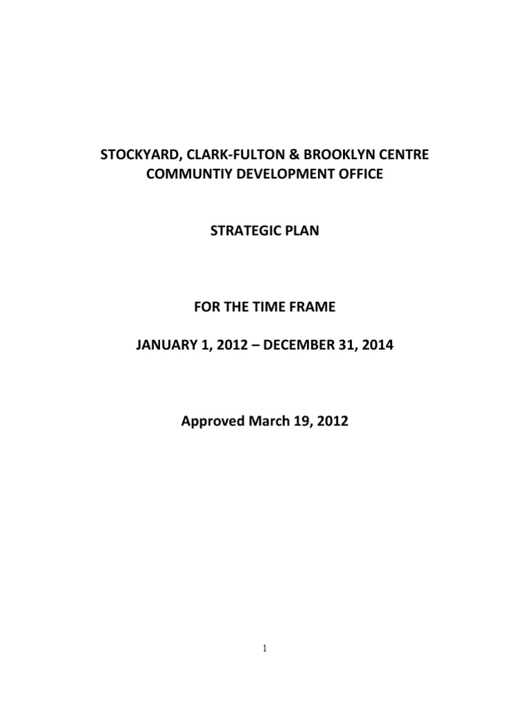 SCFBC Community Development Plan 2012-2014 | PDF | Community ...