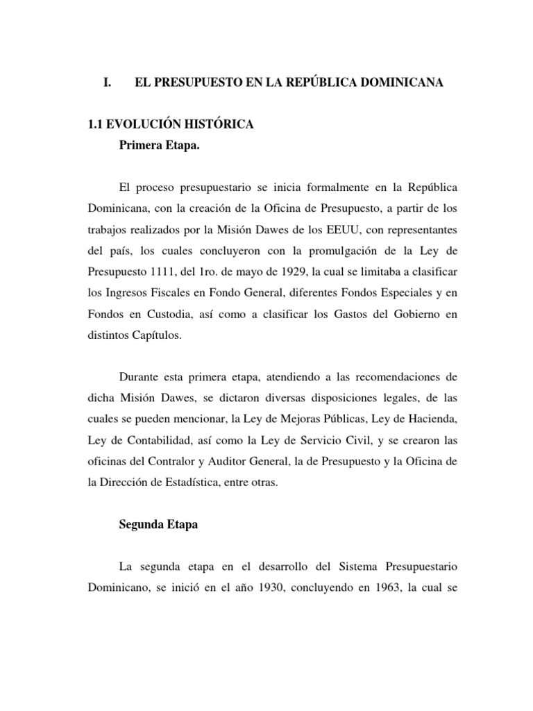 El Presupuesto en La República Dominicana | PDF | Balance ...