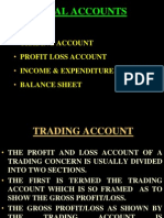 Final Accounts: Trading Account Profit Loss Account Income & Expenditure Account Balance Sheet