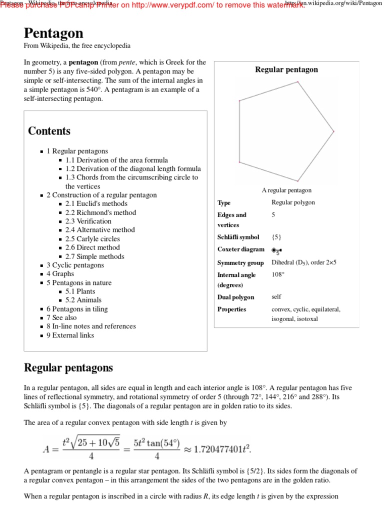Geometric Shape Pentagone Triangle Euclidean Geometry