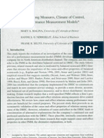 Relations Among Measures Climate of Control and PM Models