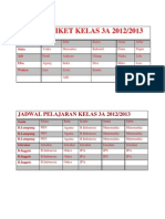 Jadwal Piket Kelas 3a 2012