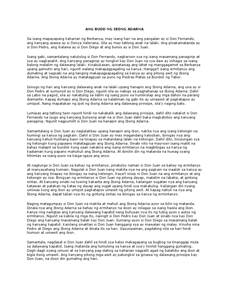 Setting of ibong adarna image