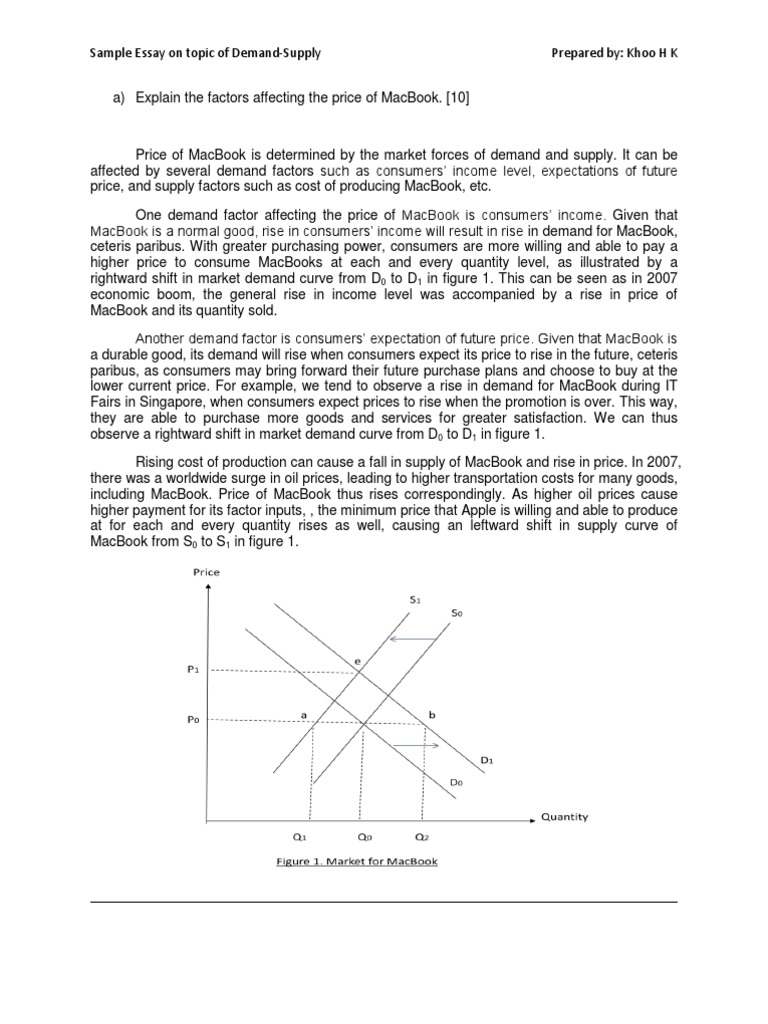 demand and supply essay