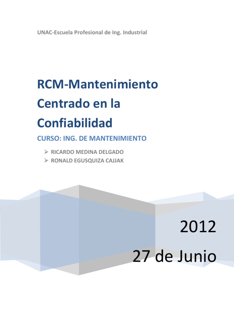 RCM | PDF | La seguridad | Conocimiento