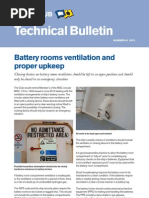 Battery Room Ventilationa and Proper Upkeeping