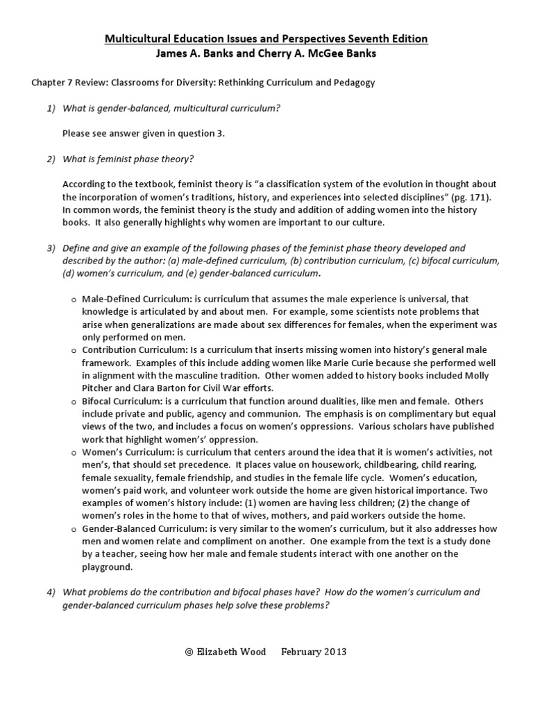 Multicultural Education Issues and Perspectives Seventh Edition ...