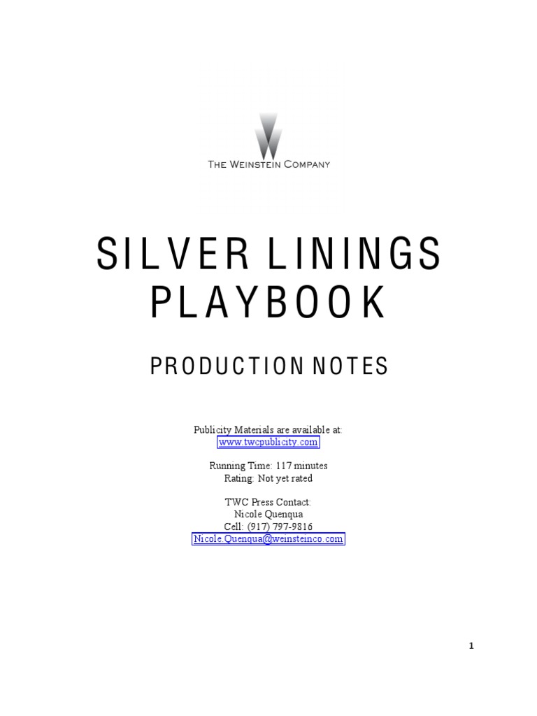 Silver Linings Playbook Press Book | PDF | Martin Scorsese | Cinema