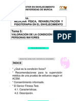 Tema 5. Valoración de La Condición Física en Personas Mayores