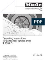 Operating instructions for condenser tumble dryer T 7744 C