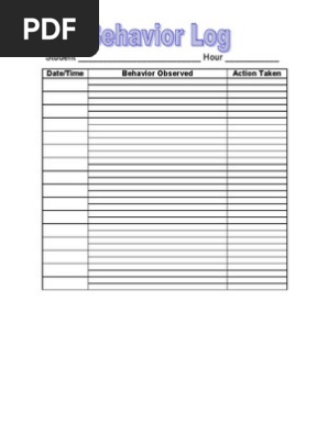 Behavior Log