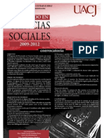 Convocatoria Doctorado en Ciencias Sociales UACJ