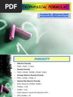 Petrophysical Formulae