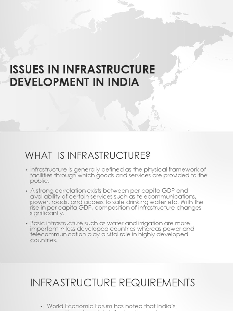 Issues in Infrastructure Development in India | PDF | Infrastructure ...