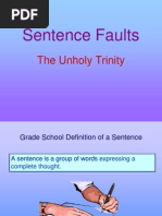 Sentence Faults