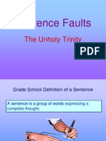 Sentence Faults