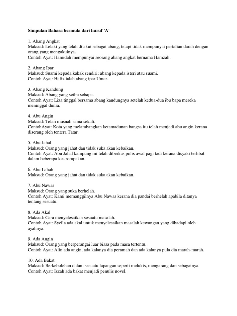 Koleksi Simpulan Bahasa Pdf