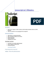 Learn Basic Javascript in 5 Minutes
